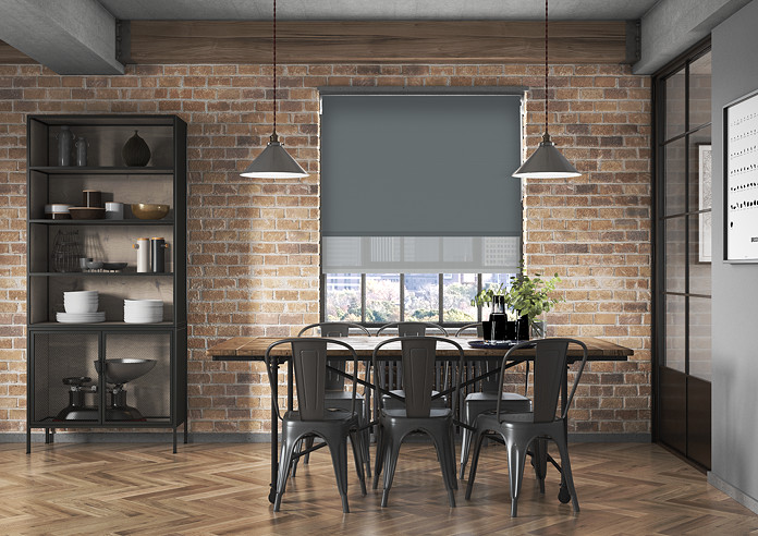 Rimini (Blackout), Storm Cloud & Optima Tide - Double Roller Blind - Image 5